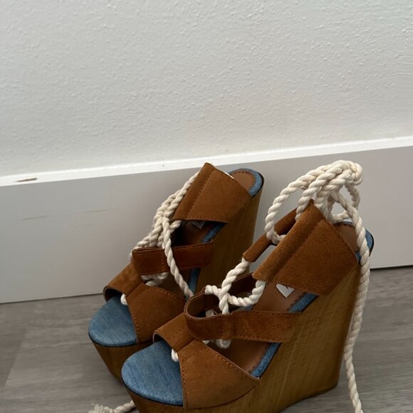 Steve madden lace up heels tan - Picture 2 of 5